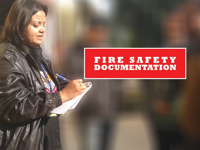 Fire and safety documentation files including risk assessment, compliance reports, and safety manuals
